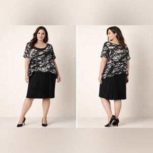 🆕 Lane Bryant Elegant Chiffon Classy Office Dress Sz 22